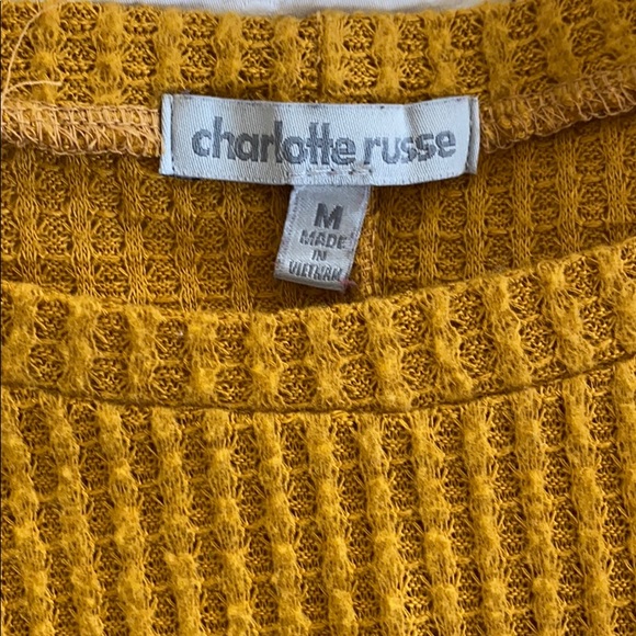 Charlotte Russe mustard crop sweater - Picture 4 of 6